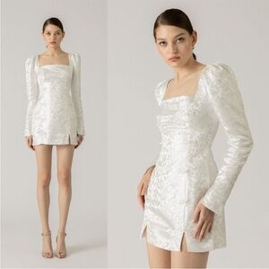 Saulee Jen Chinese Jacquard Mini Dress White size 4